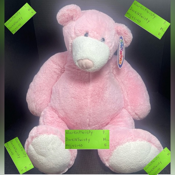 JUMBO REALLY BIG RARE VHTF BNWT VINTAGE Mary Meyer Huge Pink Teddy Bear GR8 Gift - Picture 2 of 15